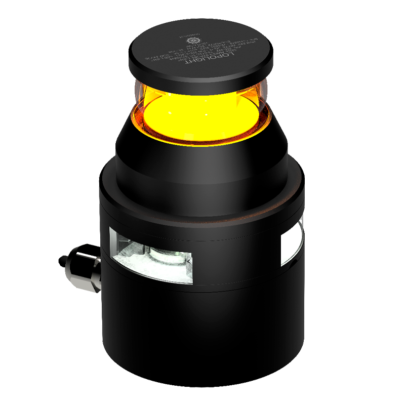 6nm yellow strobe+2nm 360° white, hor mnt, 0.7m